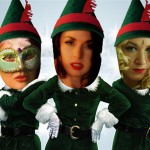 eva, devi and celeste doing their xmas dance